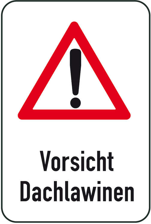 Modellbeispiel: Winterschild/Verkehrszeichen Vorsicht Dachlawinen, Art. 14703/14704